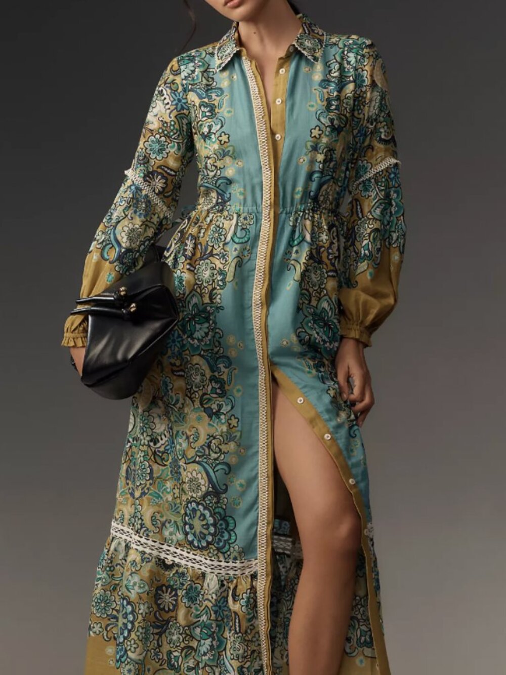 The Eleanora Maxi Shirt Dress Anthropologie Boho Floral